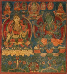 Tara blanche et Tara verte. Tibet occidental (Guge).